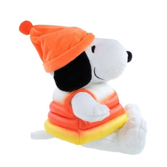 Ruz Peanuts Candy Corn Snoopy Puffer Vest Hat Fall Halloween Plushed Stuff Toy - Picture 3 of 9
